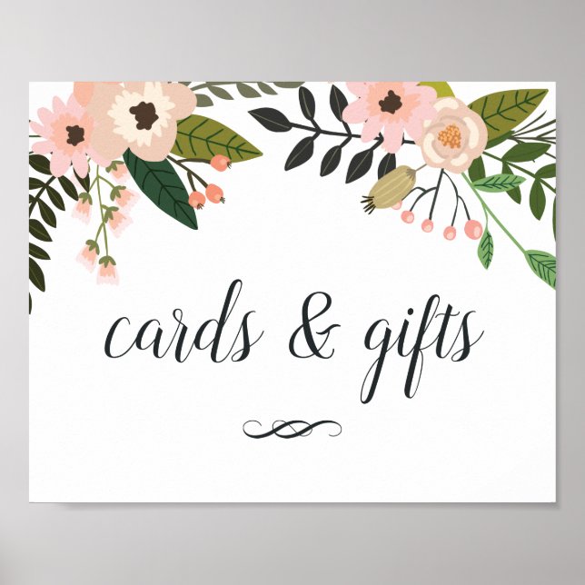 Affiche Panneau Cartes & Cadeaux Peach Meadow (Devant)