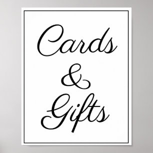 Affiche Panneau Cartes et cadeaux