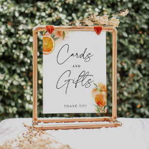 Affiche Panneau Cartes et cadeaux Aperol Spritz Fête des m