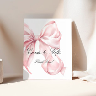 Affiche Panneau Cartes et Cadeaux Arc-en-ciel Rose Coquett