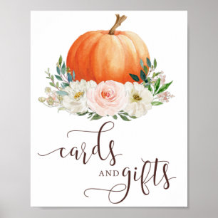 Affiche Panneau Cartes et Cadeaux de Citrouille pour Tombe