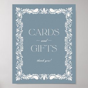 Affiche Panneau Cartes et cadeaux Dusty Blue Talavera