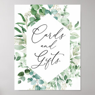 Affiche Panneau Cartes et Cadeaux Eucalyptus et Verdure