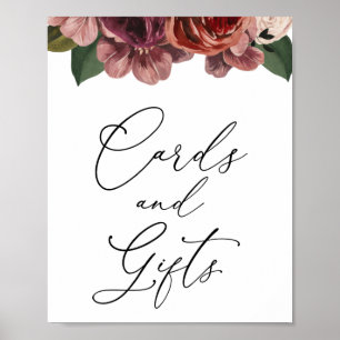 Affiche Panneau Cartes et Cadeaux Fleuris Bourgogne Automn