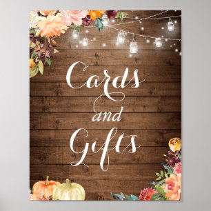 Affiche Panneau Cartes et cadeaux Lumières florales d'au