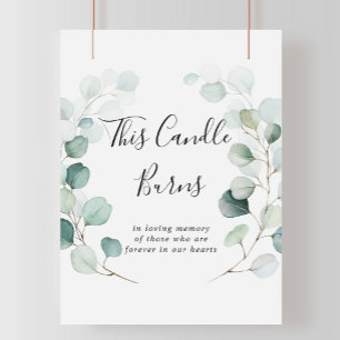 Affiche Panneau Cette Bougie Brûle Eucalyptus Vert Été