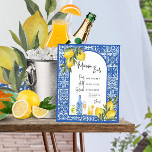 Affiche Panneau citrons et carrelage méditerranéen Douche