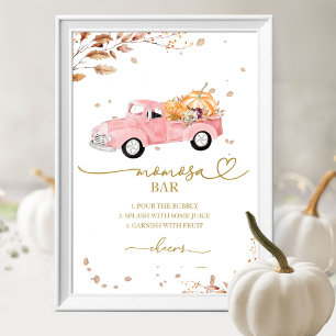 Affiche Panneau citrouille du Baby shower d'automne MOMosa