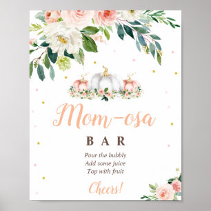 Affiche Panneau citrouille Rouge Rose Et Or Maman-Osa Bar