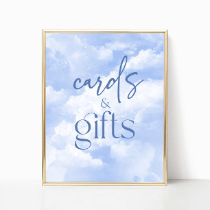 Affiche Panneau Clouds bleus étincelants Cartes et cadeaux