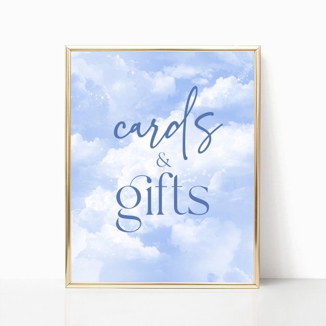 Affiche Panneau Clouds bleus étincelants Cartes et cadeaux (Créateur téléchargé)