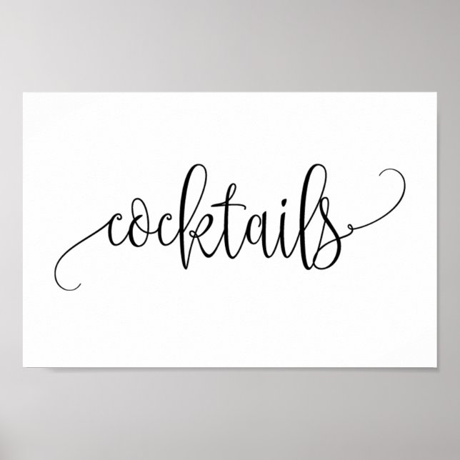 Affiche Panneau Cocktails mariages (Devant)