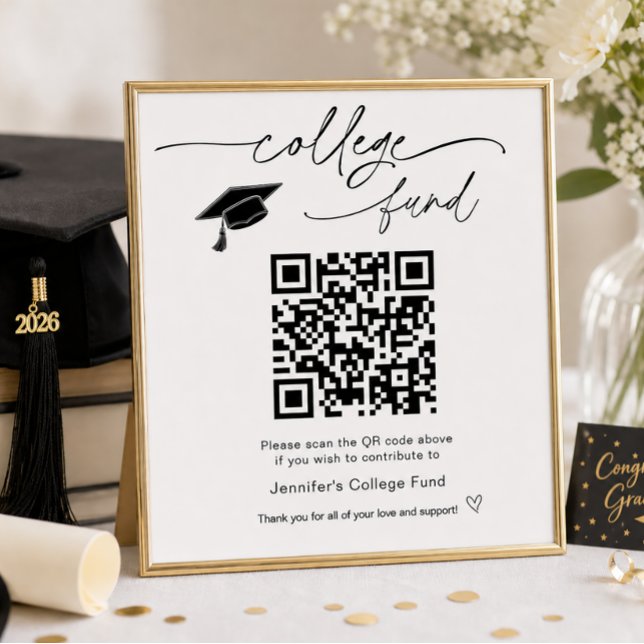 Affiche Panneau Code QR du Fonds Universitaire (Créateur téléchargé)