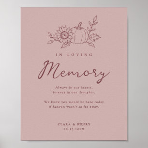 Affiche Panneau commémoratif de mariage aux tournesols et