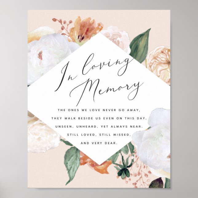 Affiche Panneau commémoratif de mariage Boho Blooms (Devant)