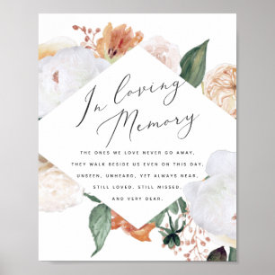 Affiche Panneau commémoratif de mariage Boho Blooms
