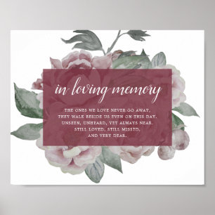 Affiche Panneau commémoratif de mariage de jardin anglais