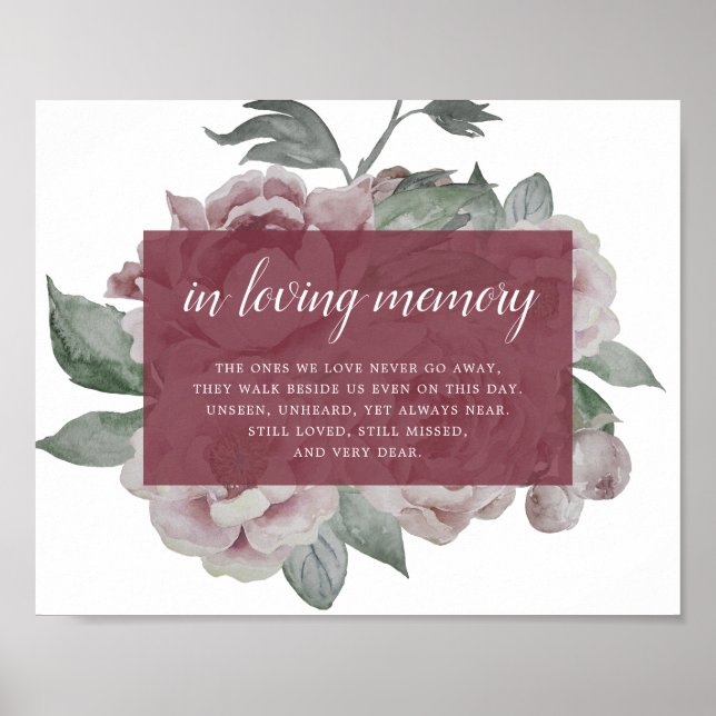 Affiche Panneau commémoratif de mariage de jardin anglais (Devant)