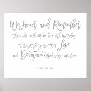 Affiche Panneau commémoratif de mariage élégant et calligr