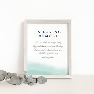 Affiche Panneau commémoratif de mariage Seaglass Tides