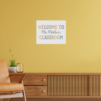 Affiche Panneau d'accueil de l'enseignant