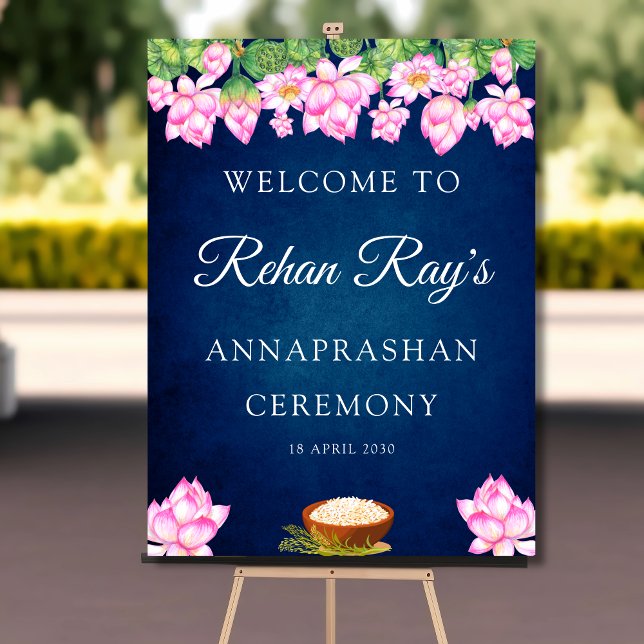 Affiche Panneau d'accueil Lotus Annaprashan (Créateur téléchargé)