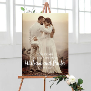 Affiche Panneau d'accueil mariage avec photo
