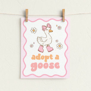 Affiche Panneau d'adoption d'une oie