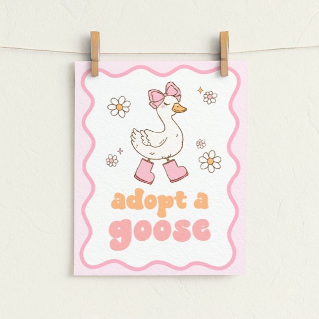 Affiche Panneau d'adoption d'une oie (Créateur téléchargé)