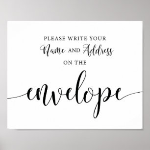 Affiche Panneau d'adresse de mariage rustique