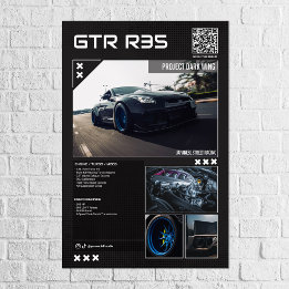 Affiche Panneau d'affichage de salon automobile entièremen
