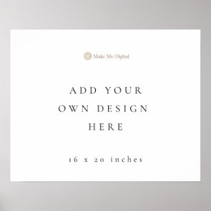 Affiche Panneau d'affichage horizontal 20x16 pouces