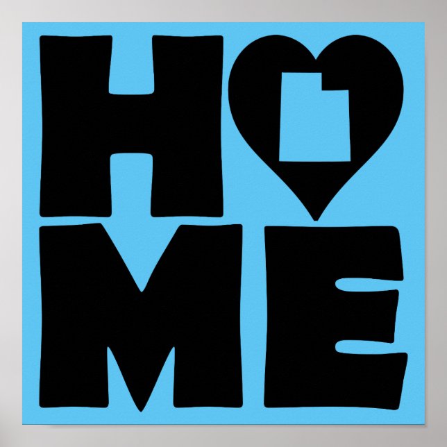 Affiche Panneau d'affiche de l'Utah Home Heart State (Devant)