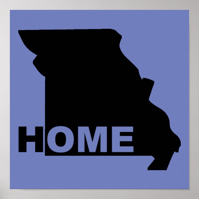 Affiche Panneau d'affiche du Missouri, maison loin de l'Ét (Devant)