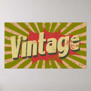 Affiche Panneau d'affiche en spirale rétro vintage