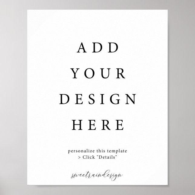 Affiche Panneau d'affiche verticale 8x10 po (Devant)