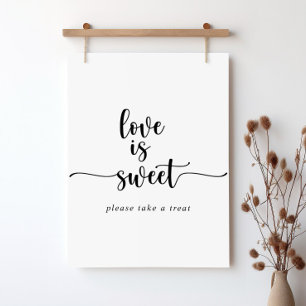 Affiche Panneau d'amour de calligraphie minimaliste est do