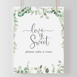 Affiche Panneau d'amour de eucalyptus minimaliste géométri