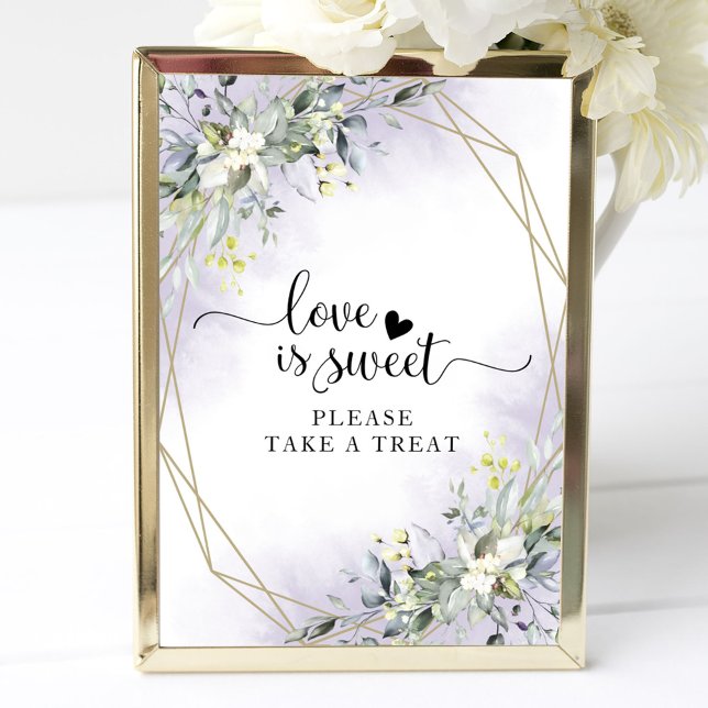 Affiche Panneau d'amour géométrique de verdure Eucalyptus  (Créateur téléchargé)