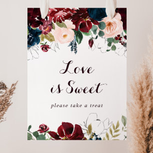 Affiche Panneau d'amour illustré à l'aquarelle automnal do