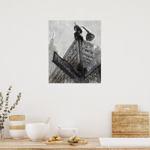 Affiche Panneau d'angle couleur large