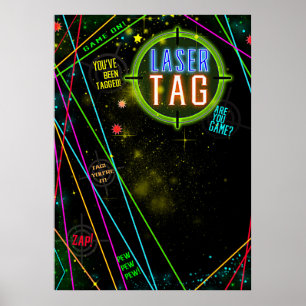 Affiche Panneau d'anniversaire à faisceaux de lumière de c