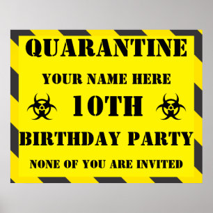 Affiche Panneau d'anniversaire de la quarantaine