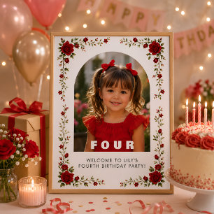 Affiche Panneau d'anniversaire de princesse