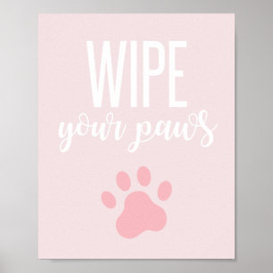 Affiche Panneau d'anniversaire pour chiots Essuyez vos pat