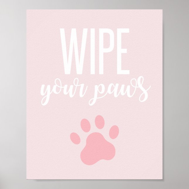Affiche Panneau d'anniversaire pour chiots Essuyez vos pat (Devant)