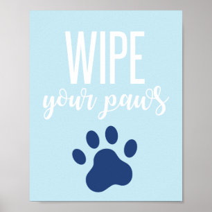 Affiche Panneau d'anniversaire pour chiots Essuyez vos pat