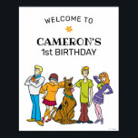 Affiche Panneau d'anniversaire Scooby-Doo et Gang Super<br><div class="desc">Bienvenue à tous les invités de votre fête à l'anniversaire de votre enfant avec cette Affiche de bienvenue Scooby-Doo super.</div>