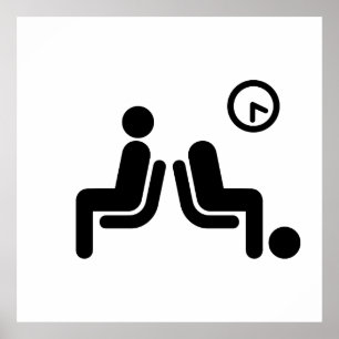 Affiche Panneau d'attente long