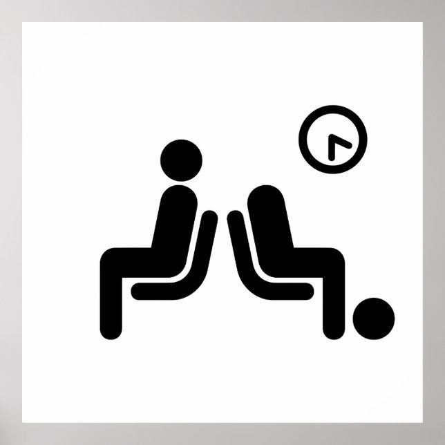 Affiche Panneau d'attente long (Devant)